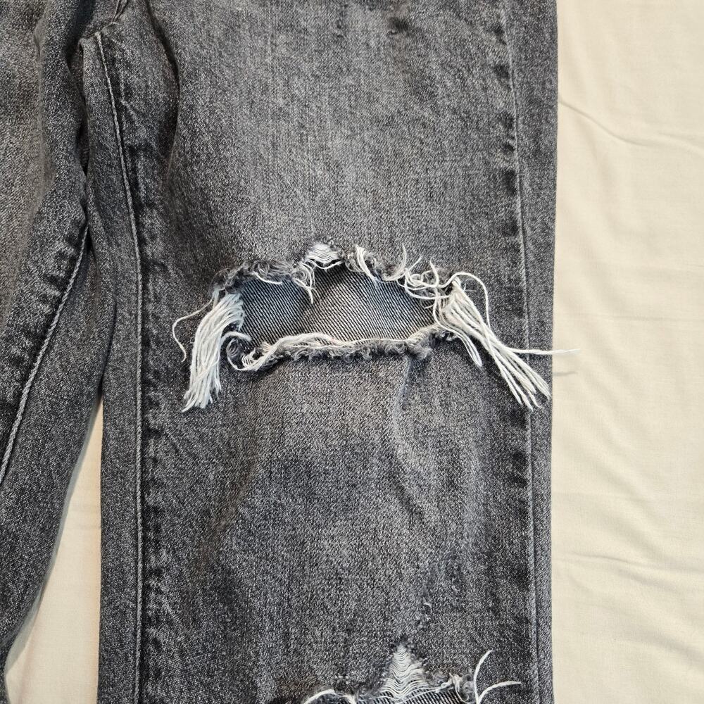 BDG Urban Outfitters Slim Straight Black Button-fly Jeans Distressed Sz 24 - Picture 5 of 10
